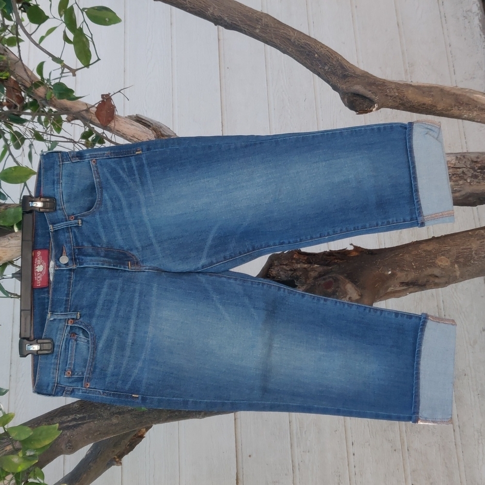 Lucky Brand sweet'n crop women's jeans size 10/30 color blue - Picture 2 of 9